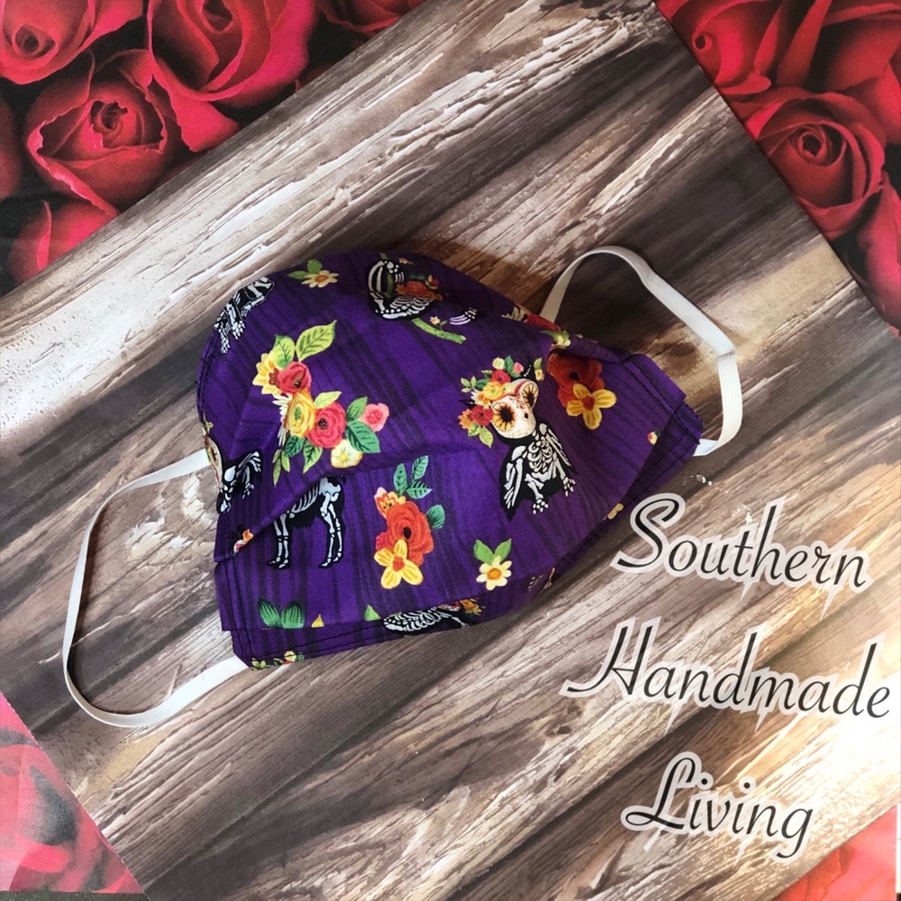 Owl and sloth Halloween sugar skull face mask